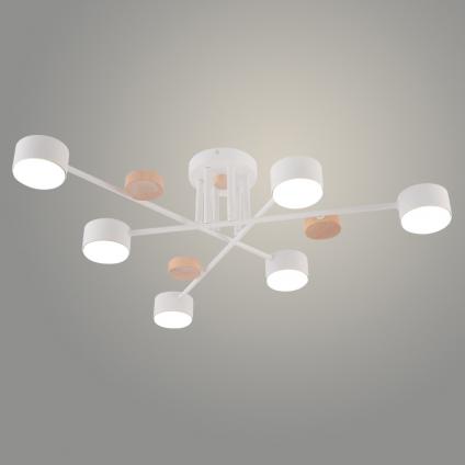 Люстра XI1006/6 WT+WOOD белый/дерево 6х15W GX53 d750 h220, HN25